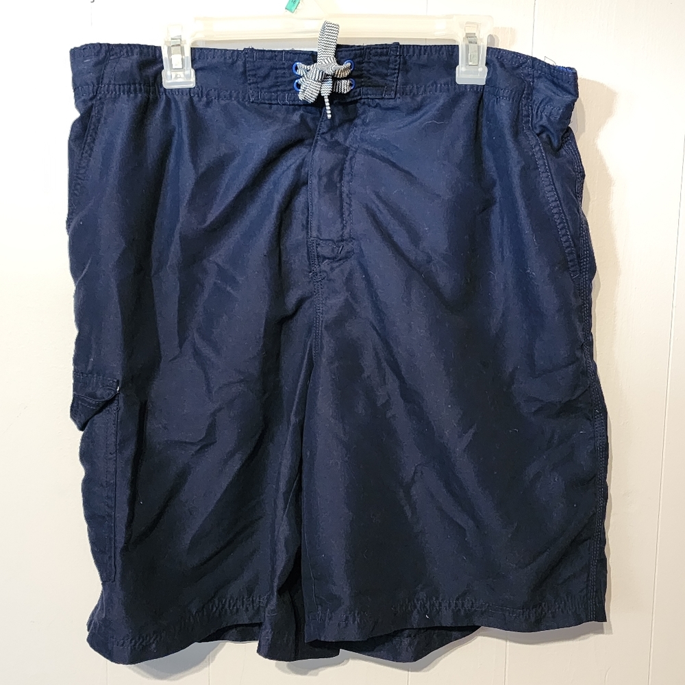 Roebuck & Co Navy Swim Trunks Lined Pockets‎ Beach Size XL A530
